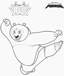 coloriage po kung fu panda